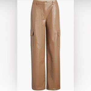 NWOT Halogen® Wide Leg Faux Leather Cargo Pants Size XL